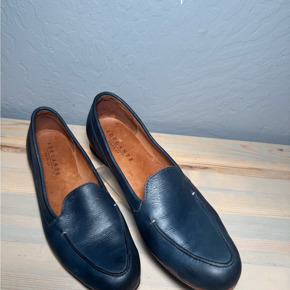 Adelante Blue Leather Women's Loafers size 10